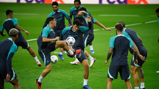 Latihan Barcelona Jelang vs Porto Liga Champions