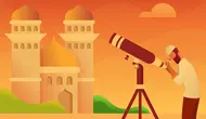 Ilustrasi pemantauan hilal pada Sidang Isbat untuk menentukan awal puasa Ramadhan. (Liputan6.com/Triyasni)