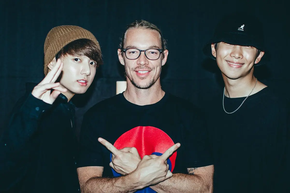 [Bintang] Foto Bareng, BTS dan Diplo Bakal Kolaborasi?