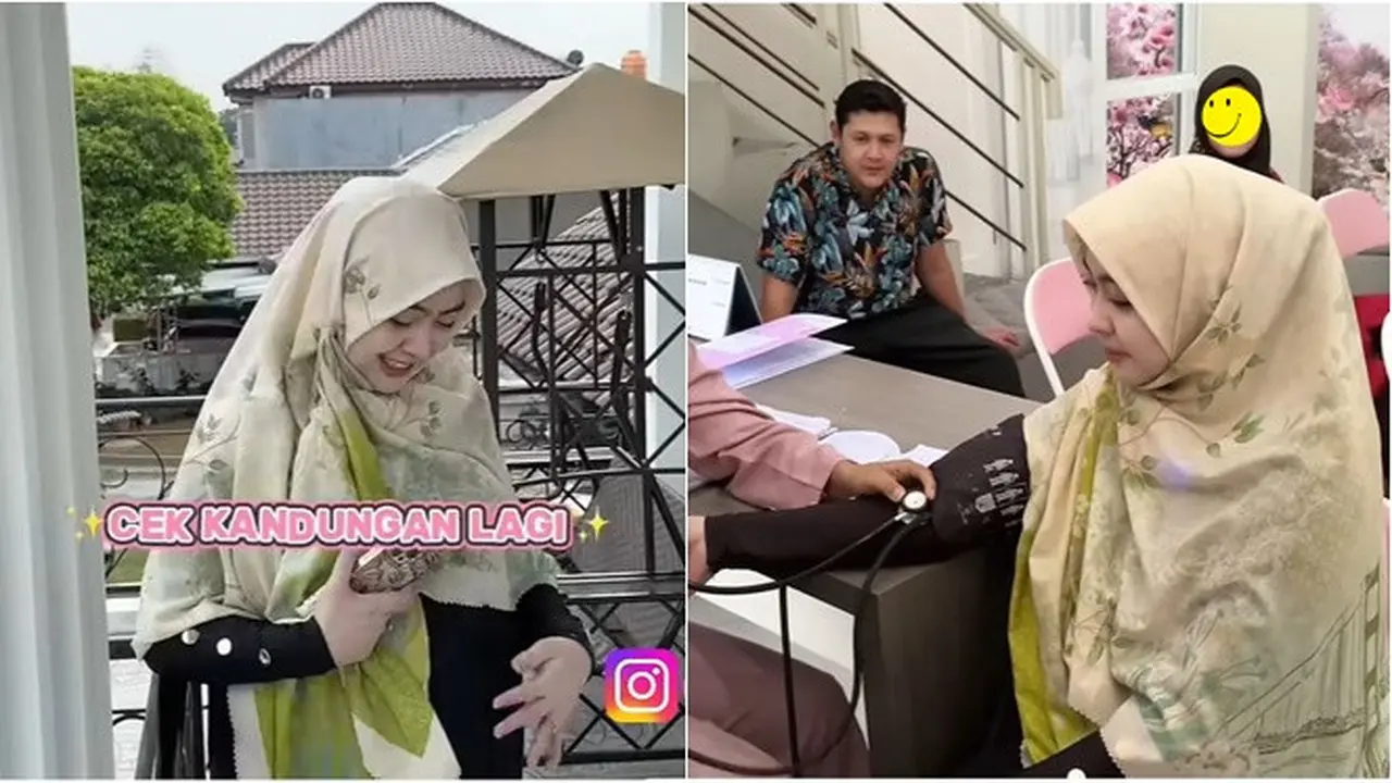 6 Potret Kakak Ria Ricis Periksa Kandungan Ditemani Suami, Bayi Aktif saat di USG