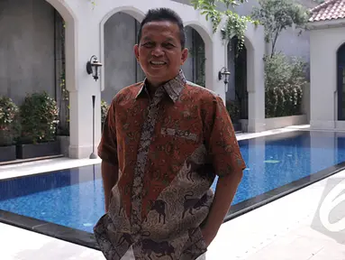 Tim redaksi Liputan6.com berkunjung ke rumah tokoh politik sekaligus pengusaha Sutrisno Bachir di kawasan Senayan, Jakarta, Sabtu (22/2/2015).(Liputan6.com/Johan Tallo)