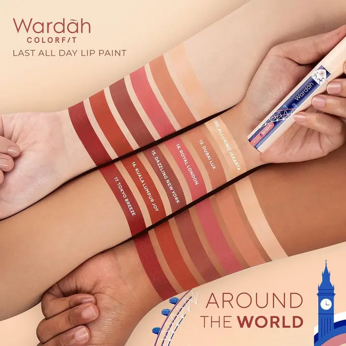Wardah Colorfit Last All Day Lip Paint Limited Edition Around the World
