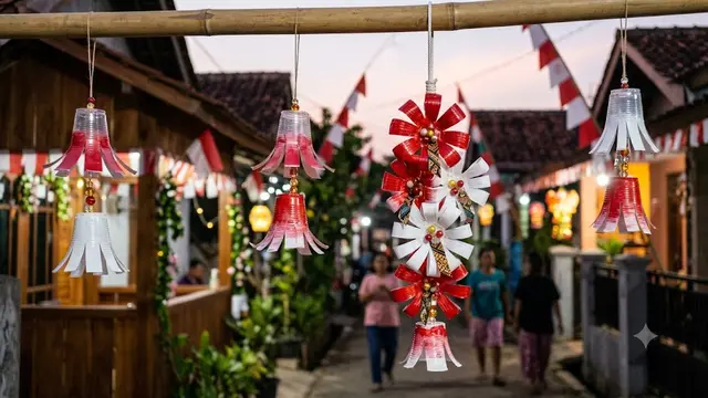 Ide Lampion 17 Agustus dari Gelas Plastik Bekas