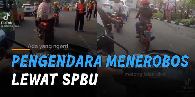 VIDEO: Viral Penyekatan Jalan Depan SPBU Buat Bingung Pengendara