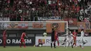 Striker Bali United, Melvin Platje, merayakan gol yang dicetaknya ke gawang Persija Jakarta pada laga Shopee Liga 1 di Stadion Patriot Chandrabhaga, Bekasi, Kamis (19/9). Bali United menang 1-0 atas Persija. (Bola.com/Yoppy Renato)