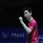 Ganda putra Indonesia, Kevin Sanjaya Sukamuljo/Marcus Fernaldi Gideon, mengalahkan pasangan Denmark, Mathias Boe/Carsten Mogensen, pada babak final China Terbuka Super Series Premier 2017, Minggu (19/11/2017). (PBSI)