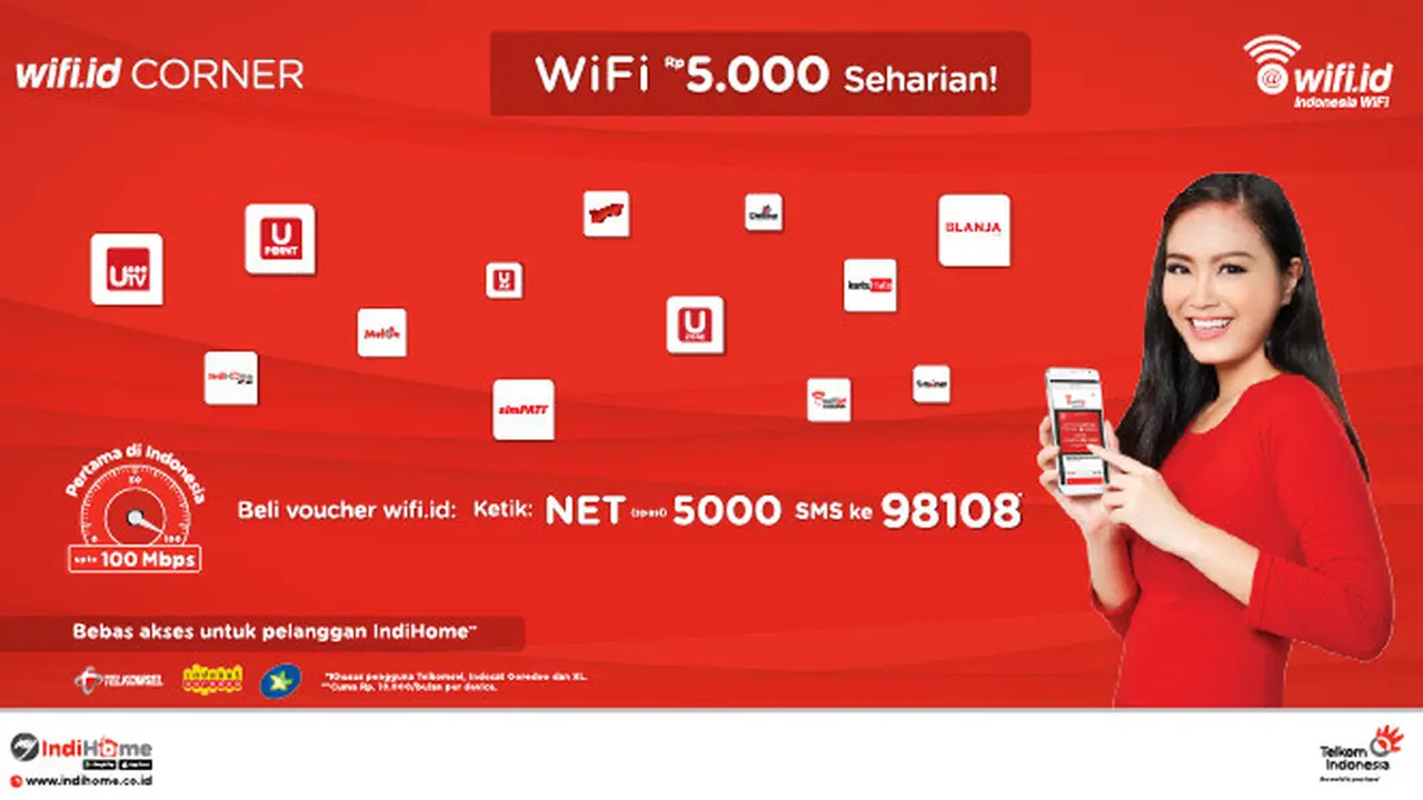 Lebih dari 120 ribu access point (AP) wifi.id telah dipasang di lebih dari 20.000 lokasi di seluruh Indonesia.