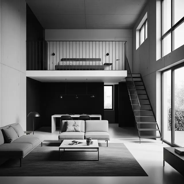 Desain Rumah Mezzanine Minimalis dengan Konsep Industrial Kekinian