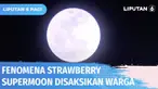 Bekerja sama dengan pengelola Ancol, pihak Planetarium Jakarta mengadakan piknik malam untuk melihat fenomena alam Strawberry Supermoon menggunakan teleskop di Pantai Ancol. Sedikitnya enam teleskop disediakan agar warga bisa melihat langsung.