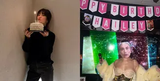 Perayaan ulang tahun Song Hye Kyo dan hailey Bieber. [Instagram/kyo1122] dan [Instagram/haileybieber]