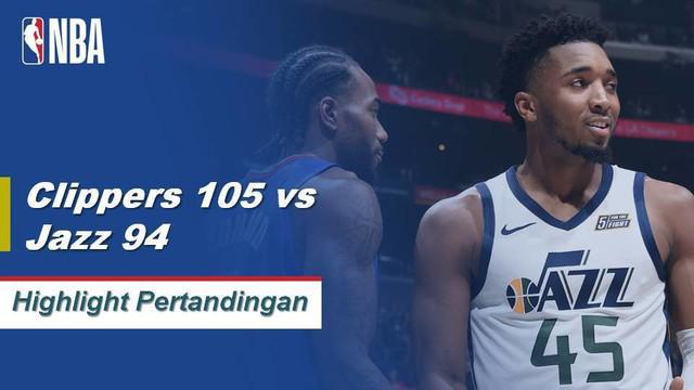 Berita Video Highlights NBA 2019-2020, La Clippers vs Utah Jazz 105-94