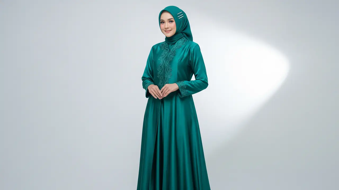 Gamis Teal Green yang Cocok untuk Lebaran 2026