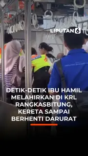 Detik-Detik Ibu Hamil Melahirkan di KRL Rangkasbitung, Kereta Sampai Berhenti Darurat