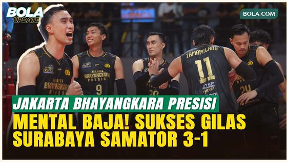 Samator Surabaya Ditekuk Jakarta Bhayangkara Presisi 3-1, Akhir Dramatis Empat Set