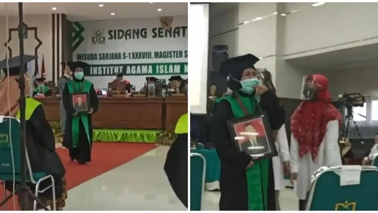 Video Wanita Wakili Suaminya Wisuda yang Sudah Meninggal Ini Bikin Haru