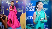 Beda Gaya Aqeela Calista di SCTV Awards 2020 dan 2021. (Sumber: Instagram/aqeelacalista)