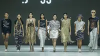 Koleksi Yanggurdi, label dari desainer Australia yang dipamerkan di Jakarta Fashion Week 2024, Jakarta, Minggu (29/10/2023). (Instagram/jfwofficial)