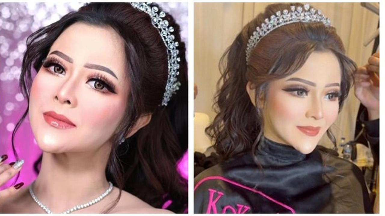 6 Potret Detail Penampilan Bella Bonita Istri Denny Caknan saat Resepsi, Jadi Sorotan