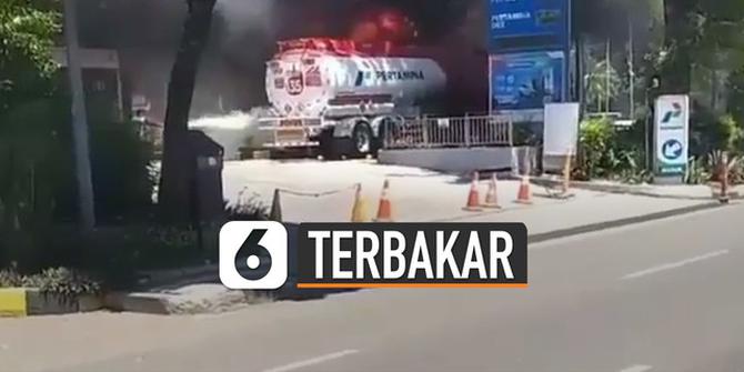 VIDEO: Mobil Tangki BBM Terbakar di SPBU