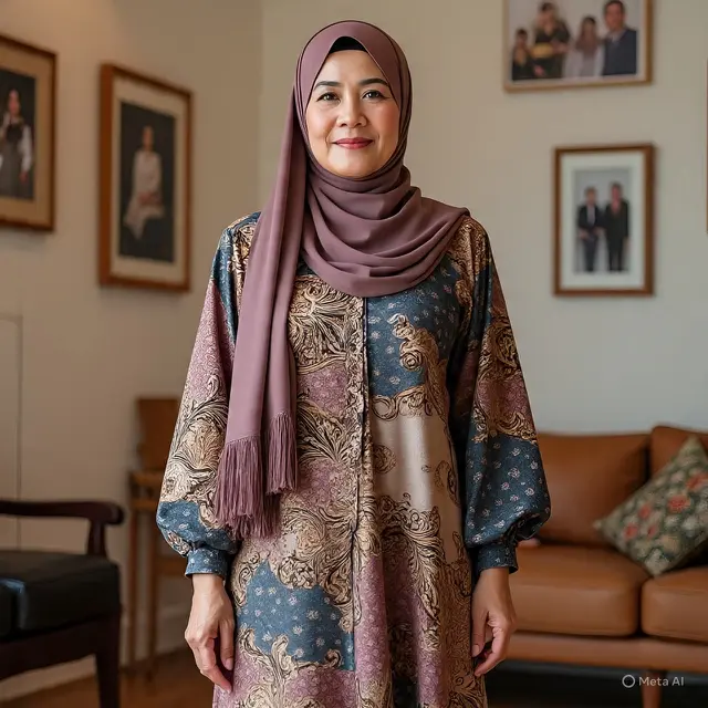 Gamis Batik Ibu-Ibu Umur 50