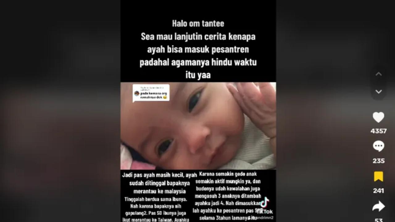 Saat ayah dan ibunya pulang merantau, keduanya kemudian memutuskan untuk ikut menjadi seorang mualaf. Sebab, mereka merasa tidak enak kalau tetap beragama Hindu sedangkan anaknya di Pondok Pesantren.