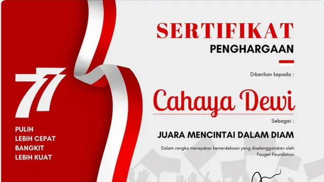 5 Contoh Dan Cara Membuat Sertifikat Lomba 17 Agustus Yang Mudah