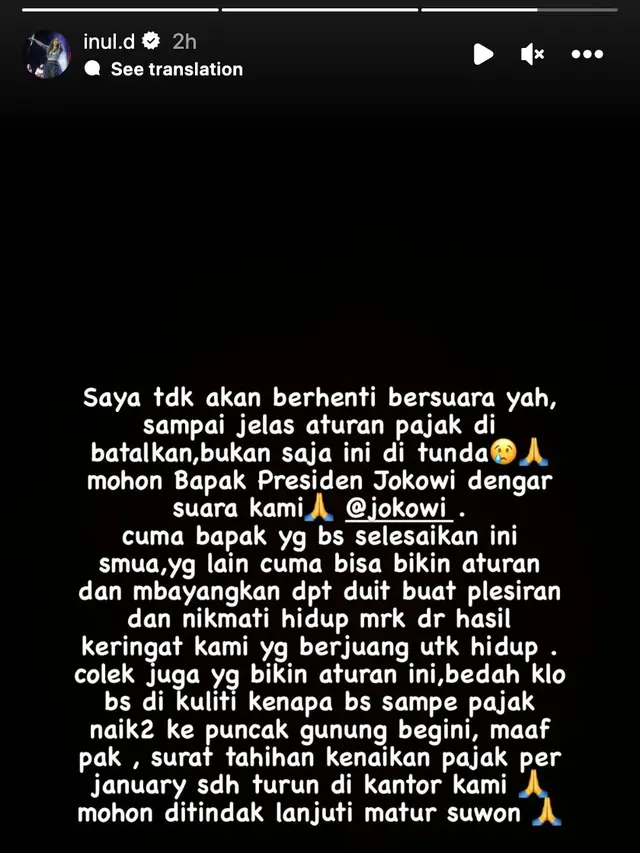 Unggahan Inul Daratista. (Foto: Dok. Instagram @inul.d)
