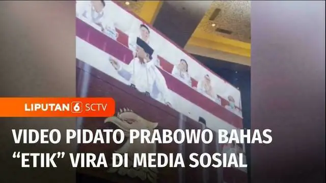 Video pidato Prabowo Subianto saat acara internal Rakornas Gerindra bocor dan viral di media sosial. Prabowo diduga membahas pernyataan Anies Baswedan yang menyinggung putusan MK saat debat kemarin.