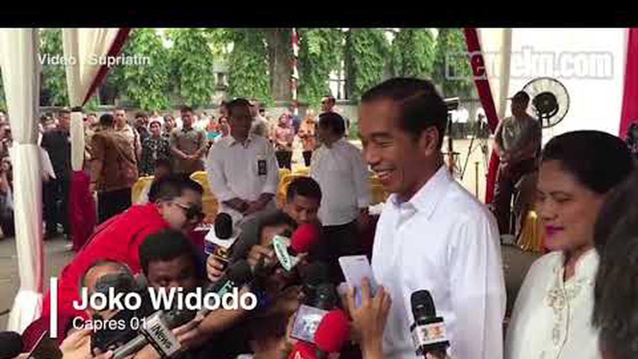 VIDEO: Nyoblos, Jokowi Optimis Menang