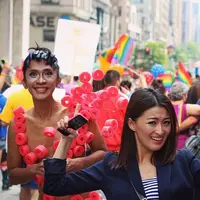 Aming di Parade LGBT, New York (via Instagram Priscilya)
