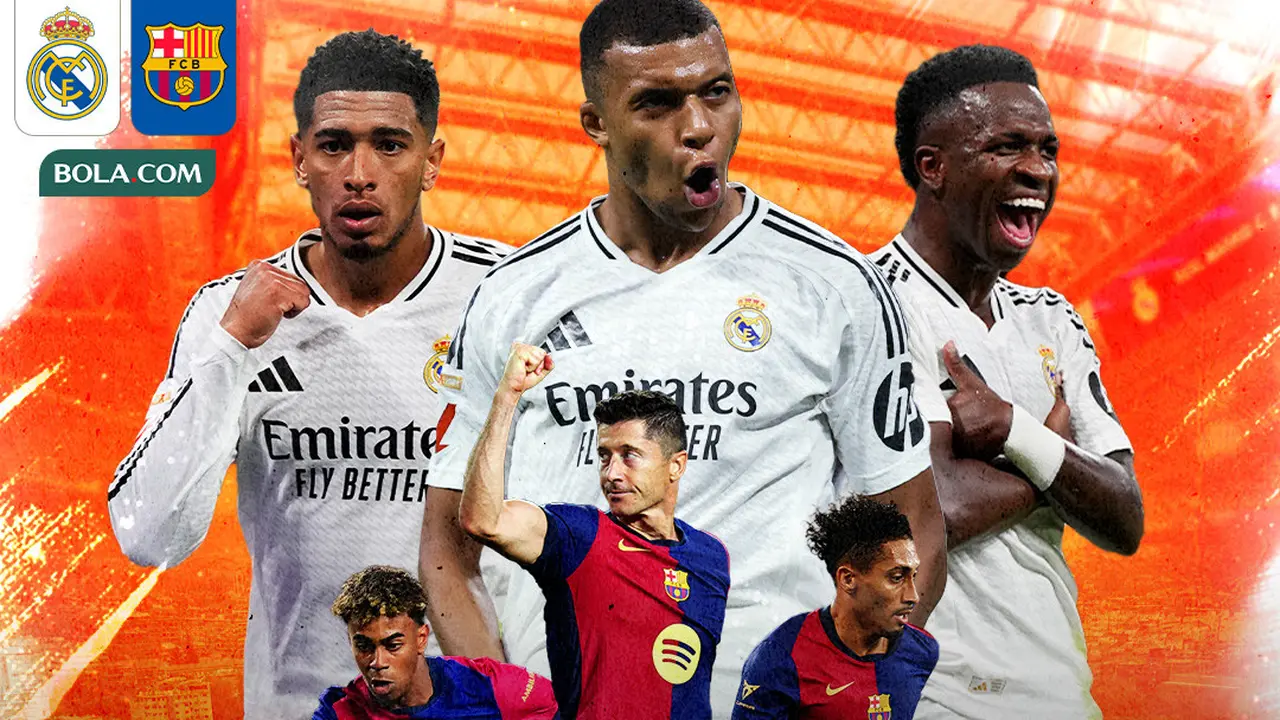 Liga Spanyol - Real Madrid Vs Barcelona - Duel Pemain