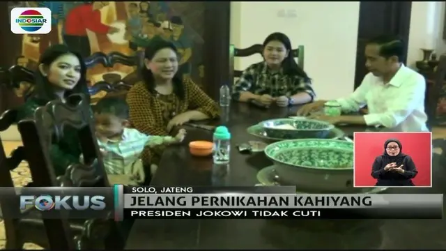Presiden Jokowi tak ambil cuti dan tetap bekerja seperti biasa saat Kahiyang-Bobby menikah.