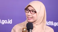 Tim Pakar Satgas COVID-19 Dewi Nur Aisyah menyatakan kasus positif COVID-19 di perkotaan lebih tinggi di angka nasional saat dialog di Graha BNPB, Jakarta, Rabu (26/8/2020). (Dok Tim Komunikasi Publik Satgas COVID-19)