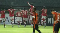 Para pemain Persija Jakarta rayakan gol ke gawang Perseru Serui (Foto: Helmi Fithriansyah/Liputan6.com)