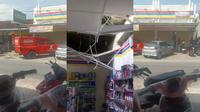 Sebuah gerai Indomaret di Pasar Tanjung Bintang, Kabupaten Lampung Selatan, dibobol maling pada Selasa dinihari, (26/8/2025). (Dok. Istimewa)
