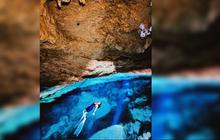10 Momen Menantang Prilly Latuconsina Freedive di Gua, Ternyata Pemandangannya Indah Banget
