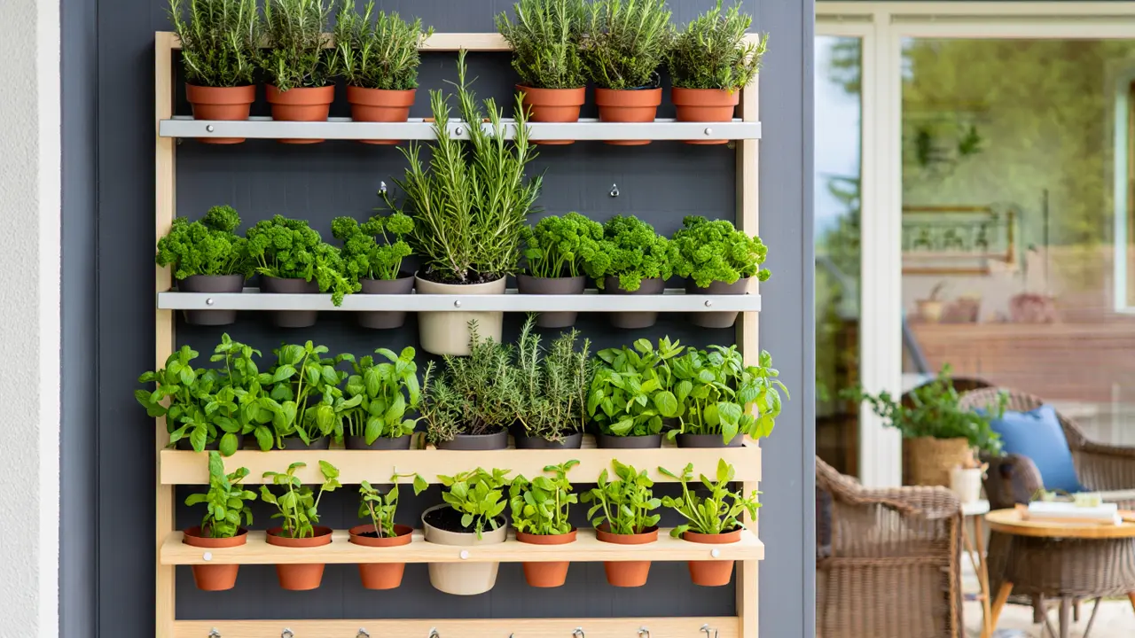 Ide Kebun Bumbu Dapur Hemat di Teras Rumah (Foto: Reve Art AI)