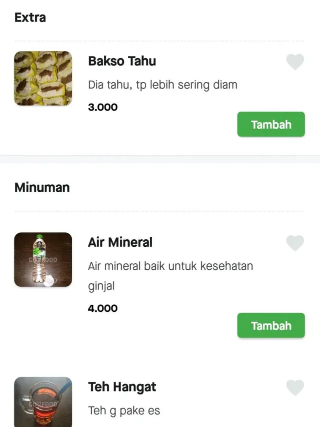 deskripsi menu makanan kocak