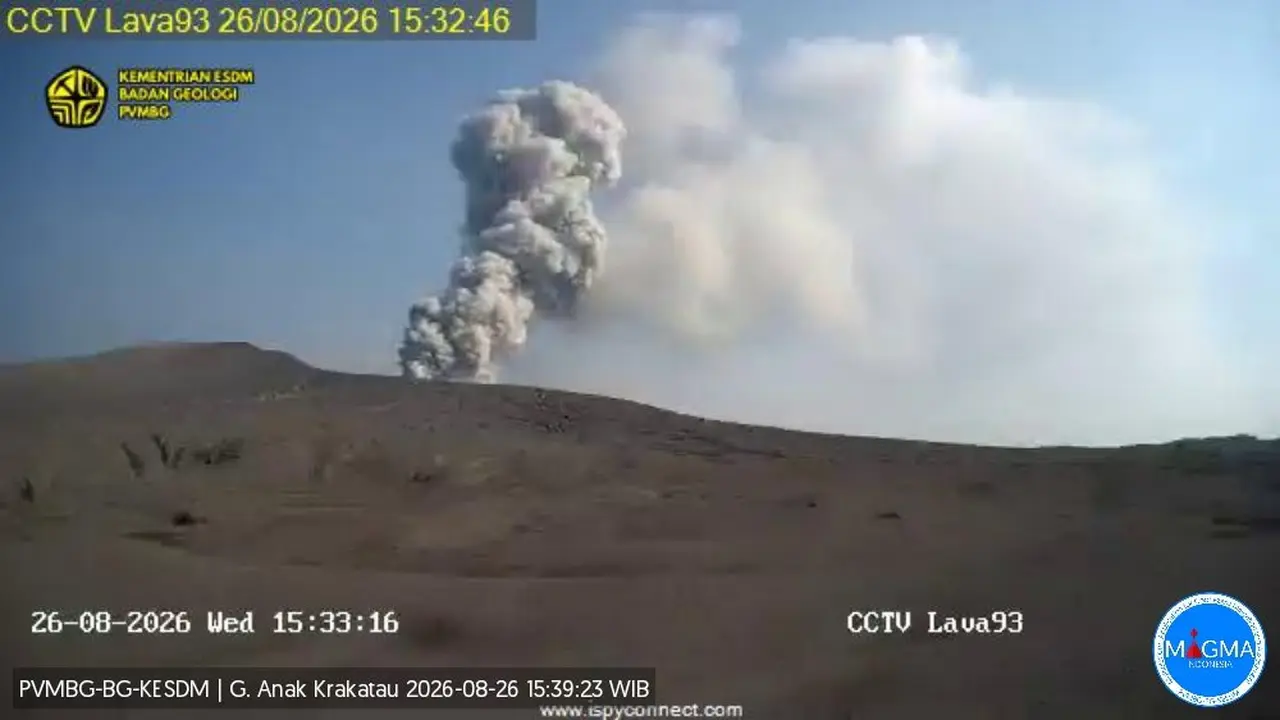 Aktivitas Gunung Anak Krakatau (GAK) di Selat Sunda kembali meningkat.