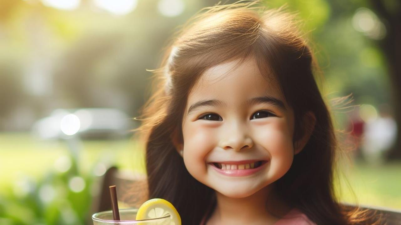 Ilustrasi Anak Minum Minuman Manis