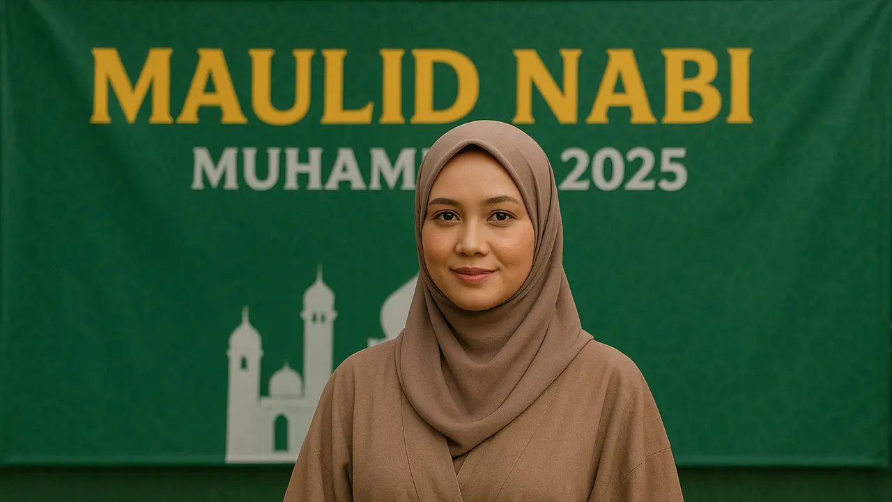 Abaya polos untuk pengajian Maulid Nabi (Foto: AI)