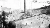 Ilstrasi penampakan UFO di Stadio Artemio Franchi.