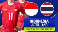 Link Live Streaming SEA V League 2025 Indonesia vs Thailand, Sebentar Lagi Tayang di Vidio