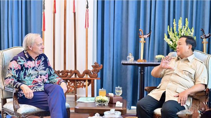 Prabowo Bertemu Ray Dalio, Bahas Prospek Ekonomi dan Danantara