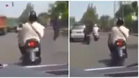 Potret Emak-emak Belok Tak Sesuai Lampu Sein. (Sumber: X/@kangmirdja)
