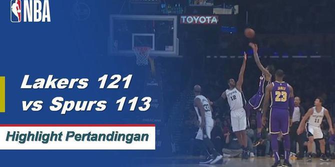 Cuplikan Pertandingan NBA : Lakers 121 vs Spurs 113