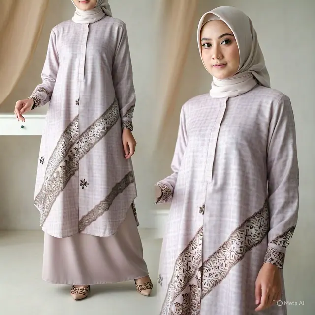 Long Tunik Batik untuk Tampilan Syar'i