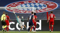 Paris Saint-Germain dan Bayern Munchen hanya mampu bermain 0-0 pada babak pertama partai final Liga Champions di Estadio da Luz, Senin (24/8/2020) dini hari WIB. (MATTHEW CHILDS / POOL / AFP)