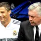 Cristiano Ronaldo dan Carlo Ancelotti (GERARD JULIEN / AFP)