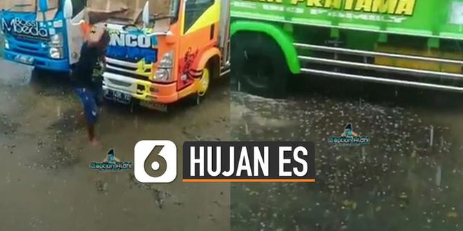 VIDEO: Viral Hujan Es Guyur Sumatera Utara